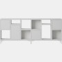 Stacked Office Storage - Configuration 3,  Grey,  Metal Legs