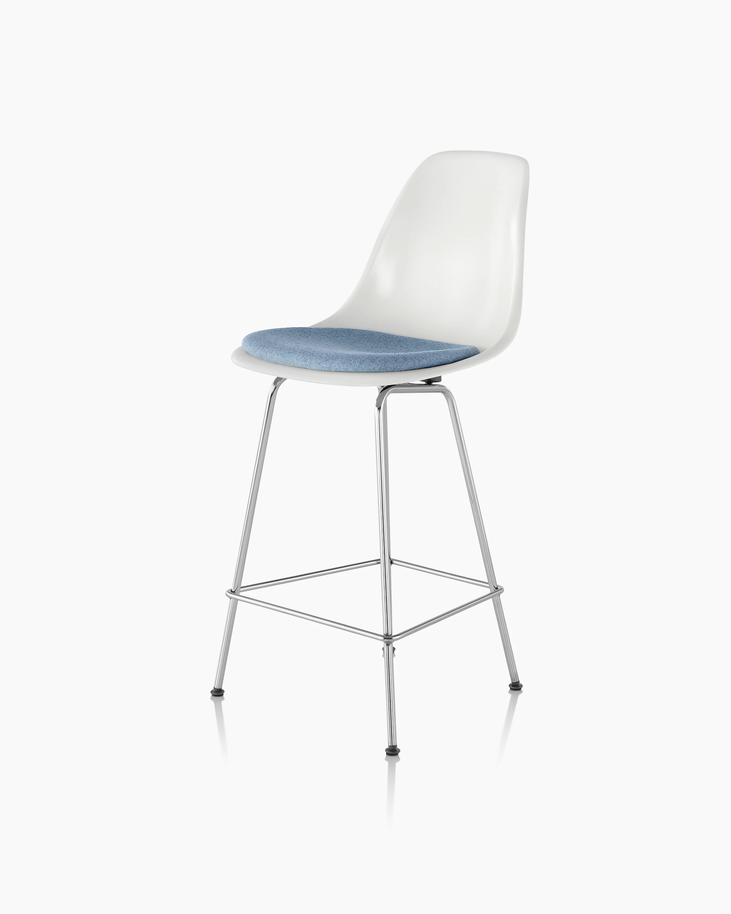 Eames Molded Fiberglass Stool with Seat Pad