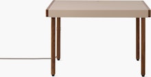 Leatherwrap Sit-to-Stand Desk, No Storage