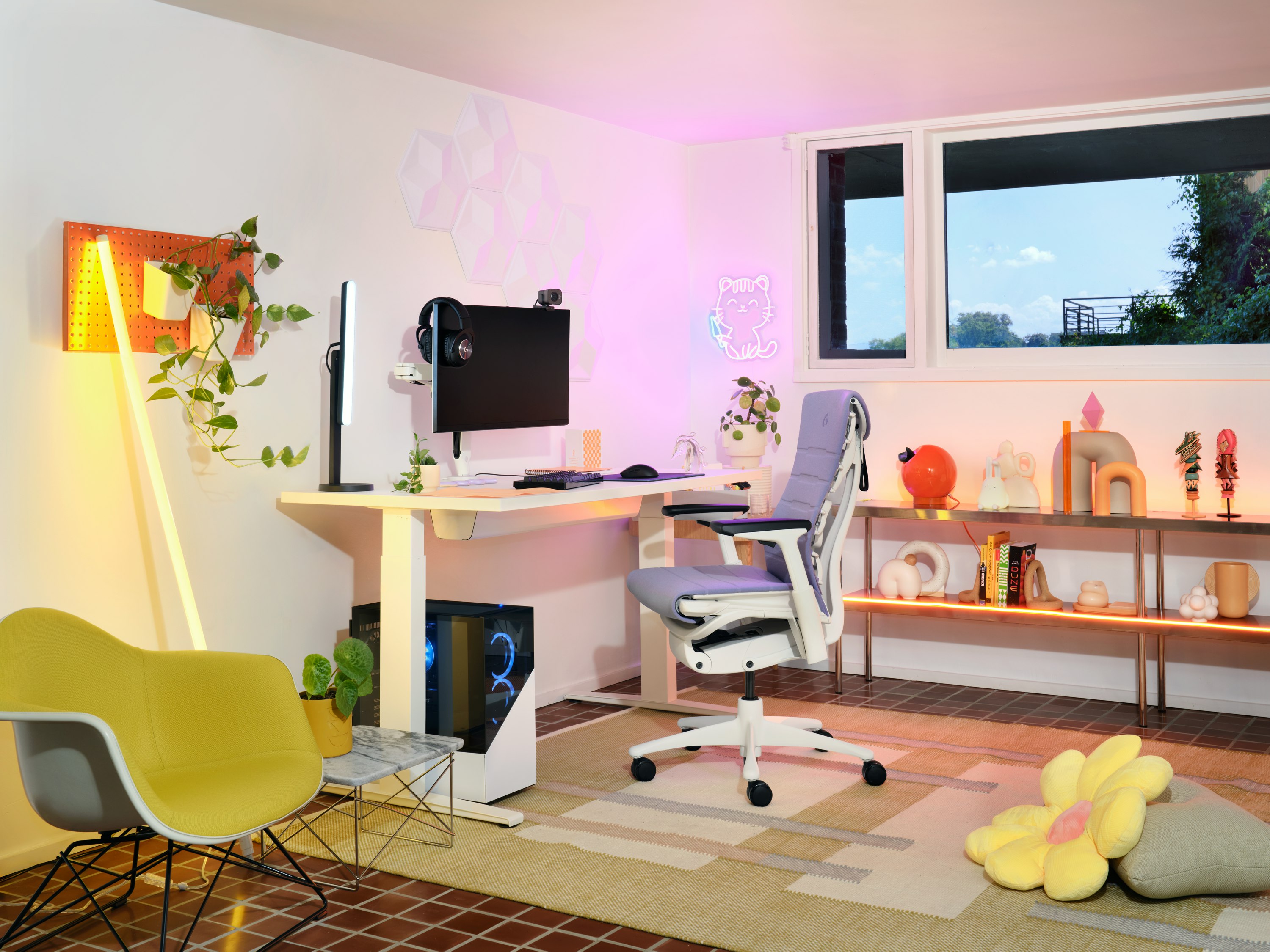 Embody Gaming Chair in Amethyst and White