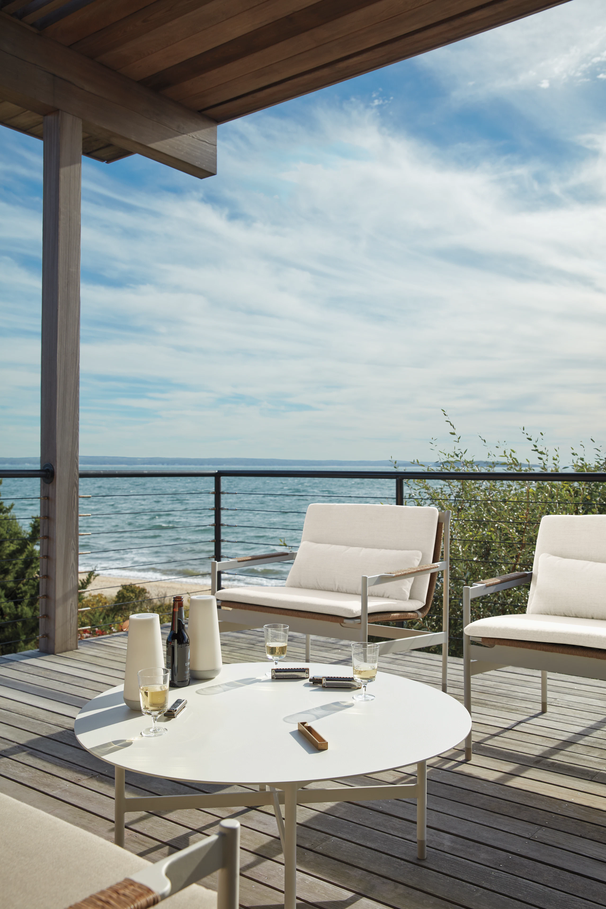 Sommer Coffee Table with Sommer Lounge Chairs