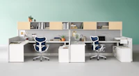 Action Office with Mirra 2 Chairs