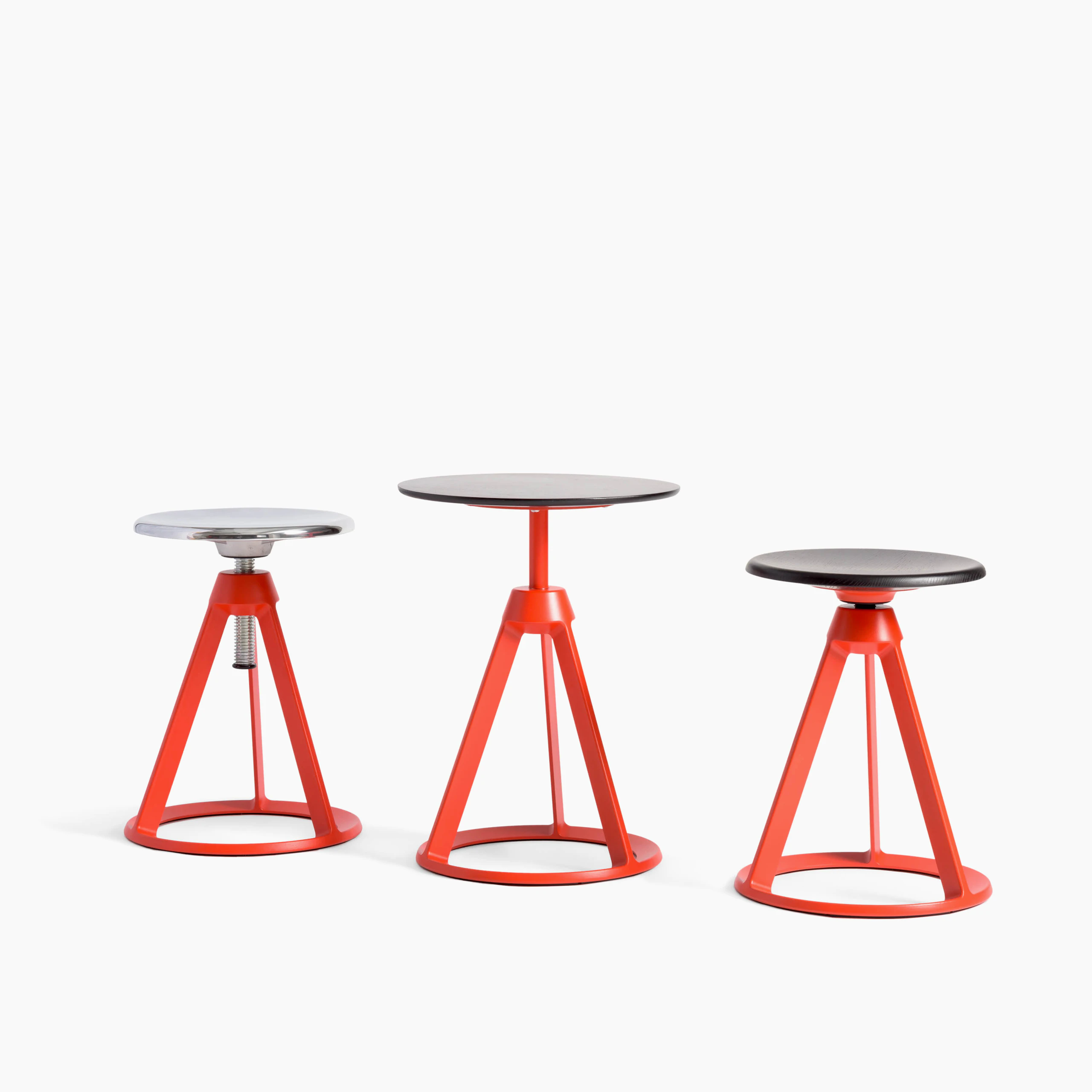 edward barber jay osgerby barber & osgerby collection height adjustable stool side table stools neocon 2015 piton