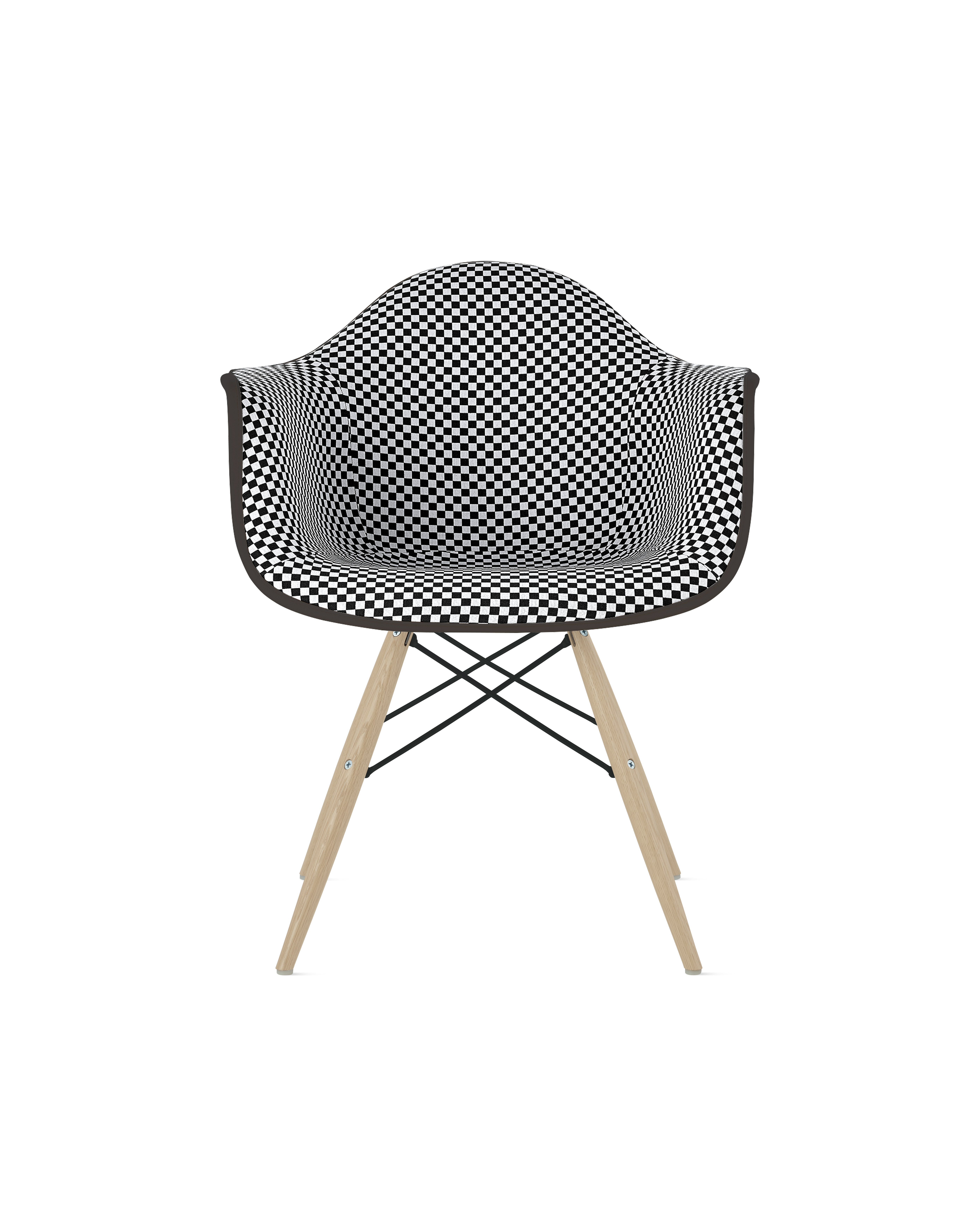 Eames Upholstered Molded Plastic Armchair
