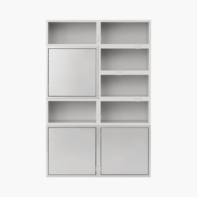 Stacked Storage System - Configuration 9 2.0,  Light Grey