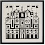 Girard Environmental Enrichment Poster, Palace - black and white poster with castle motif