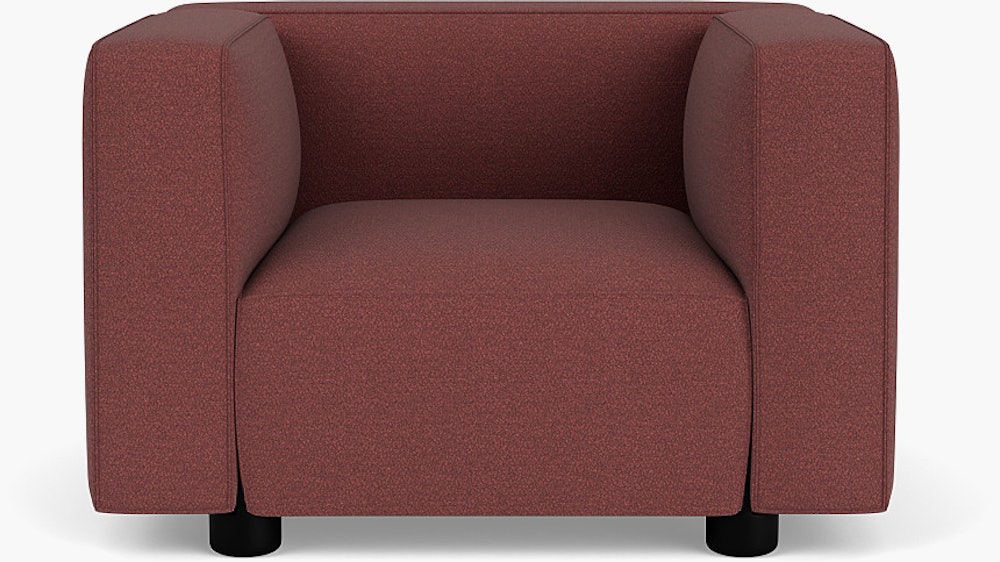 Barber Osgerby Armchair -  Black Lacquer, Classic Boucle, Ardent