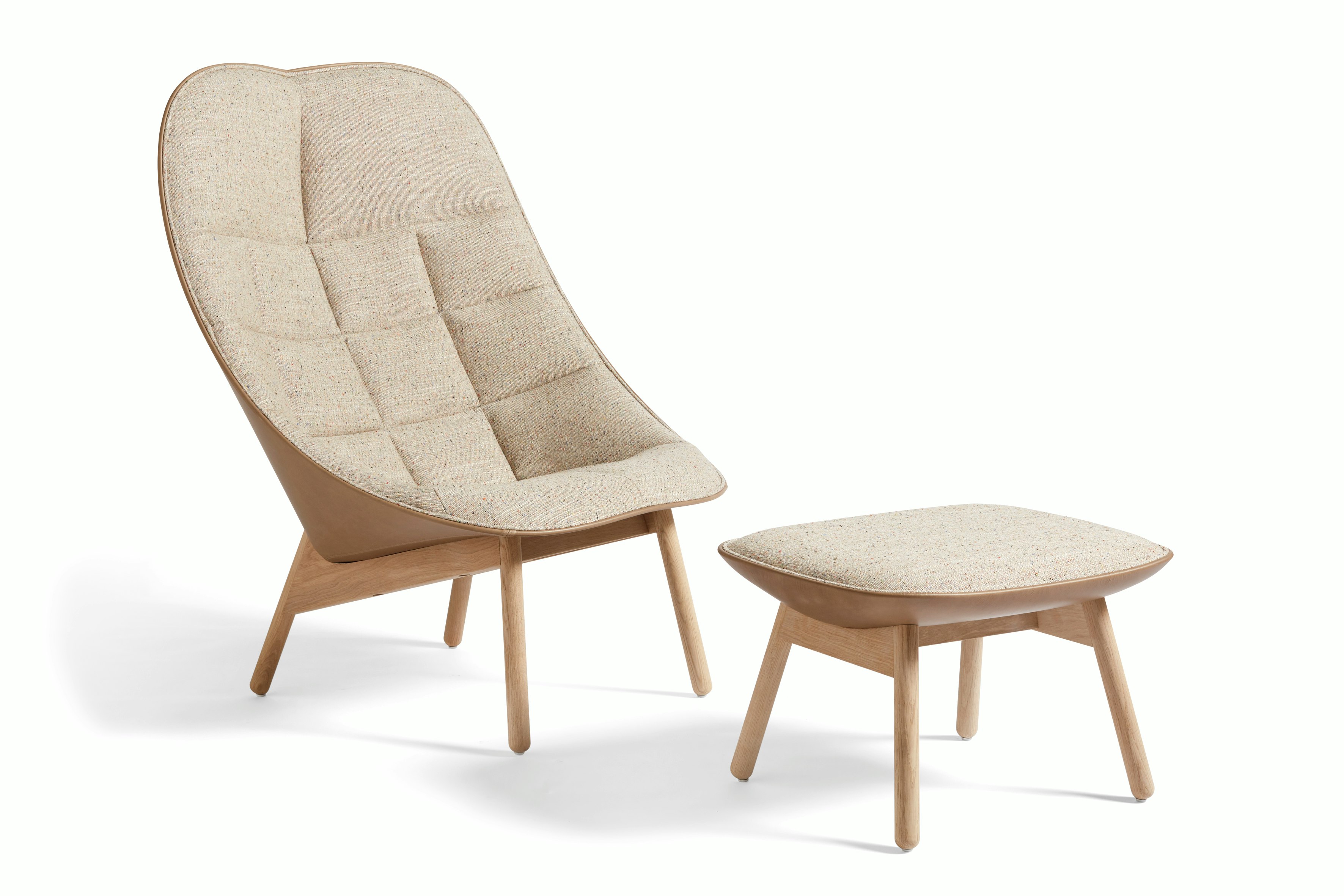 Uchiwa Lounge Chair and Ottoman