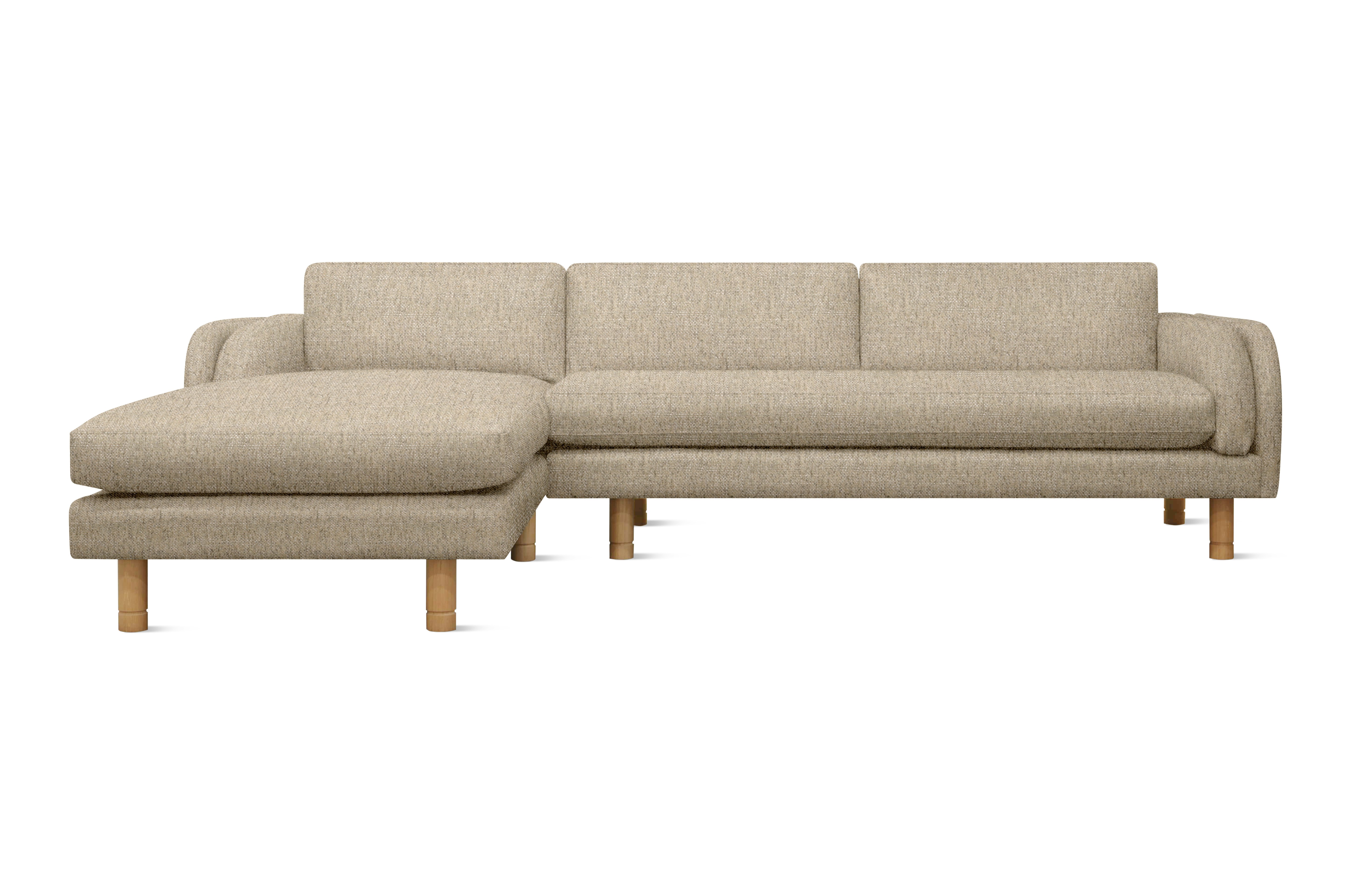 Moreno Sectional with Chaise - Left,  Novato,  Dune,  Oak
