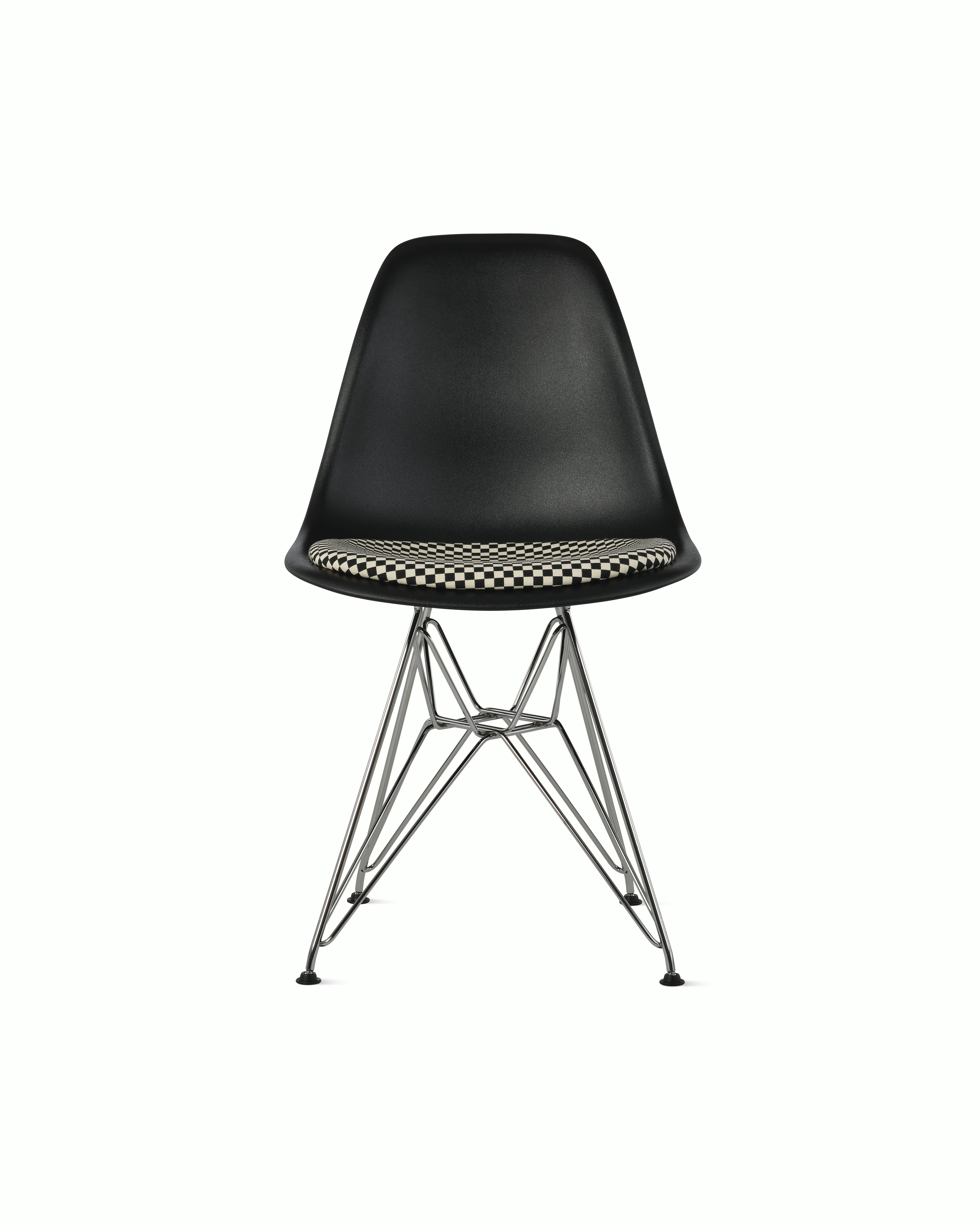 Eames Molded Plastic Side Chair with Seat Pad