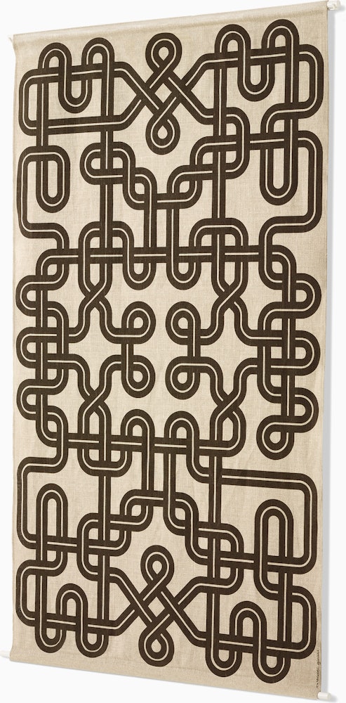 A Girard Environmental Enrichment Panel in Knot pattern.
