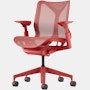 A canyon low-back Cosm Chair with height adjustable arms.