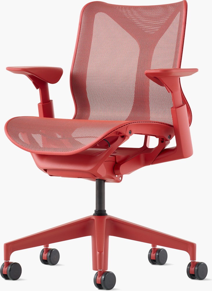 A canyon low-back Cosm Chair with height adjustable arms.