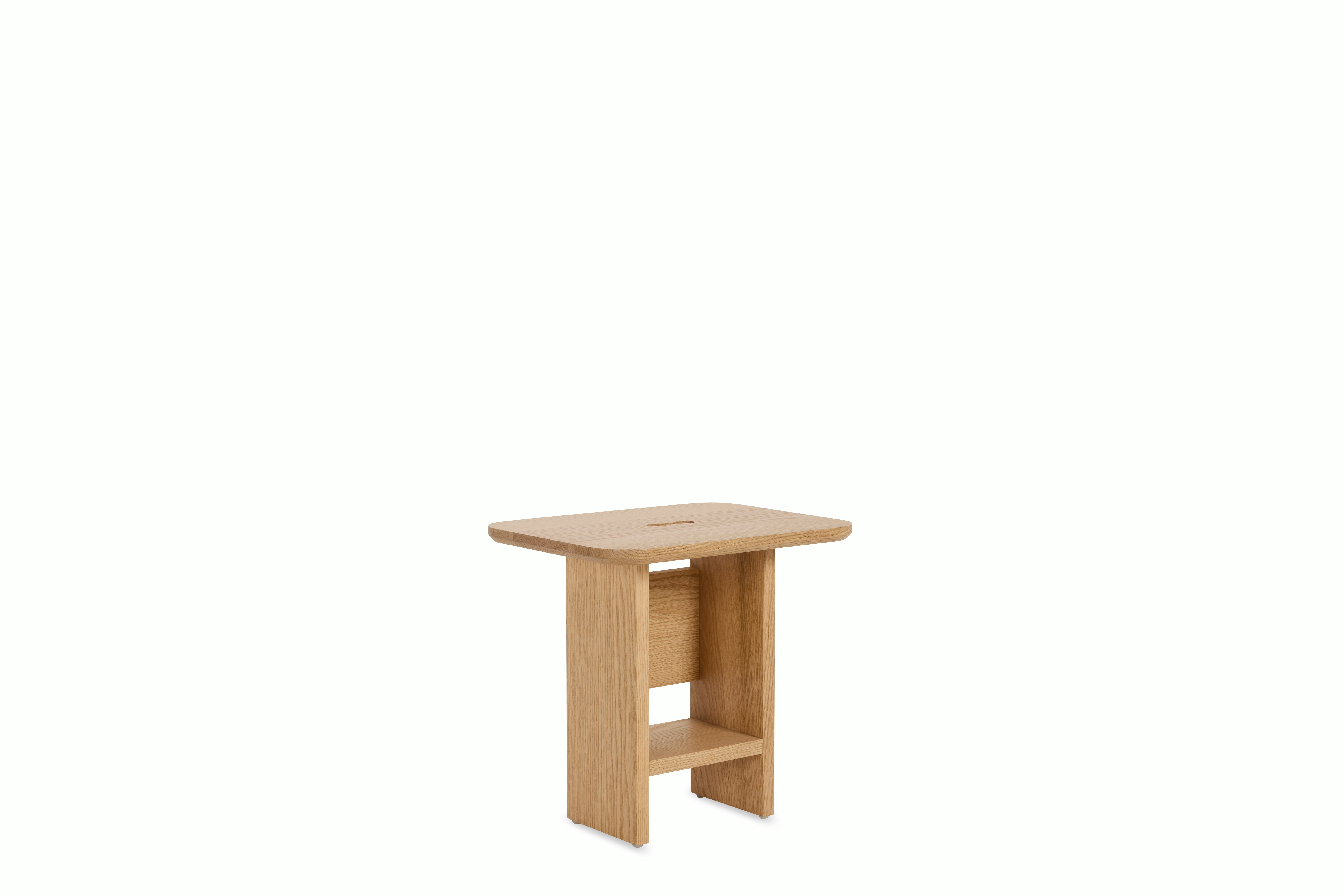 Decimo Bedside Table - red-oak