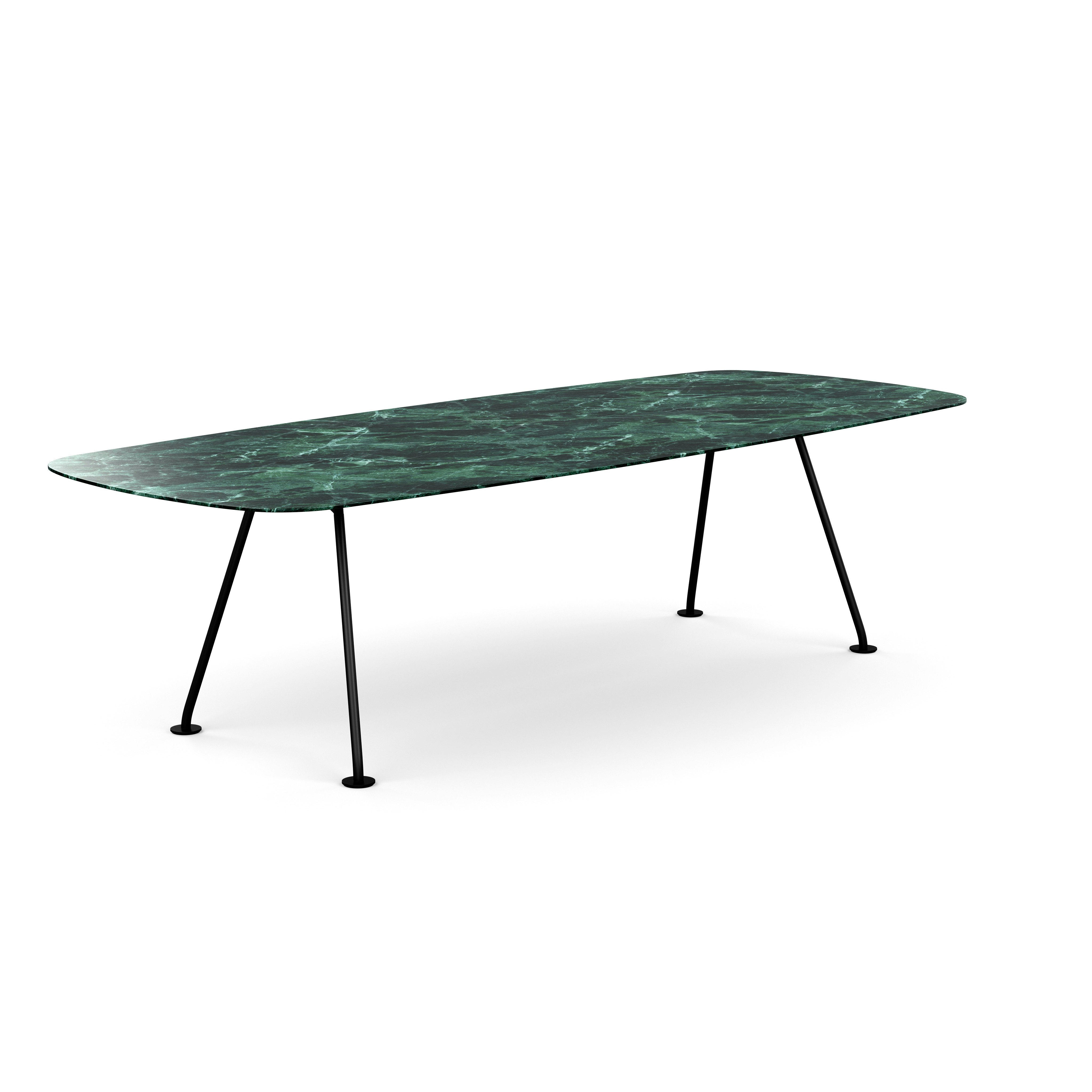 Grasshopper Dining Table - Rectangular,  106",  Satin Verdi Alpi,  Black"