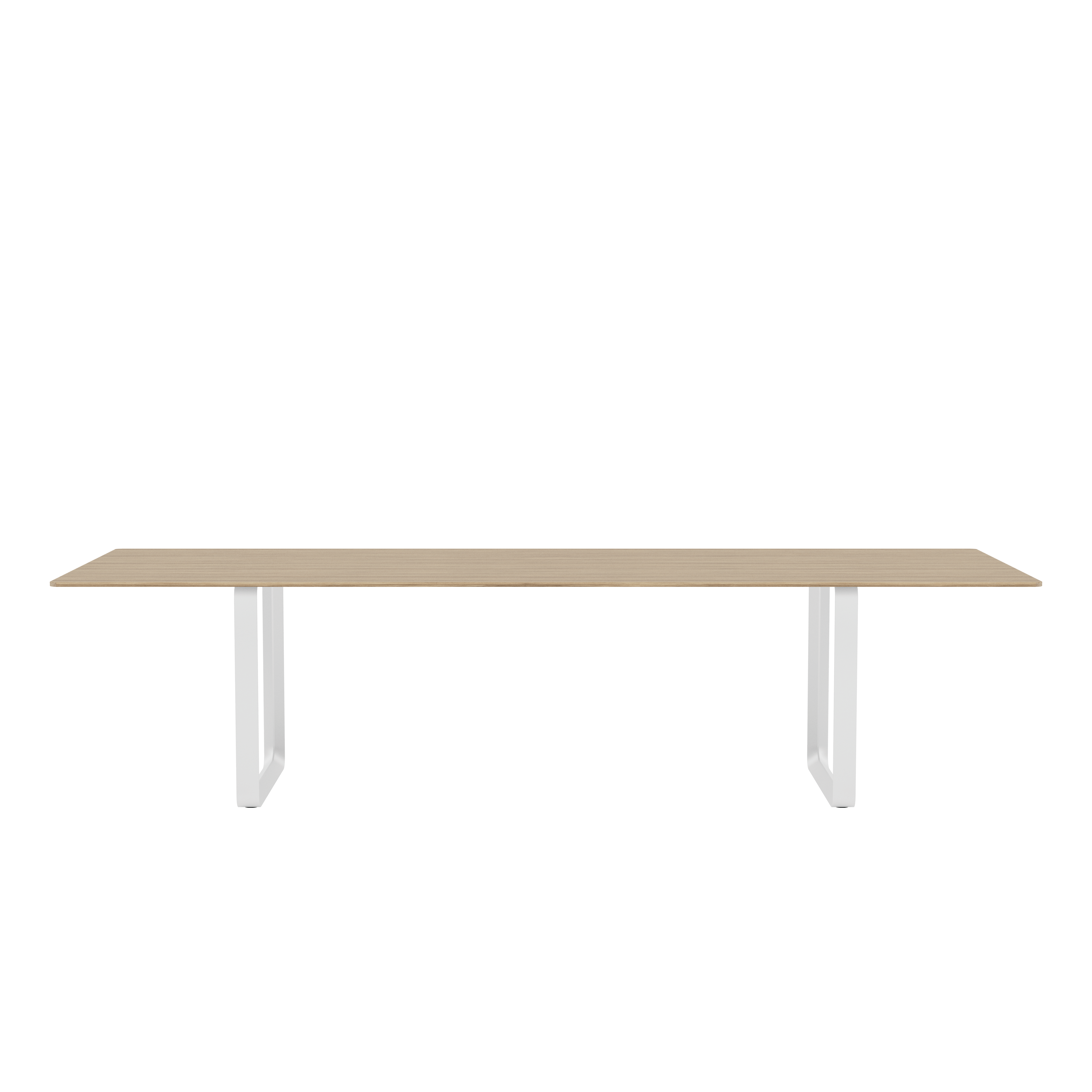 70/70 Table - 116" x 43"",  Solid Oak/White"