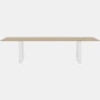 70/70 Table - 116" x 43"",  Solid Oak/White"