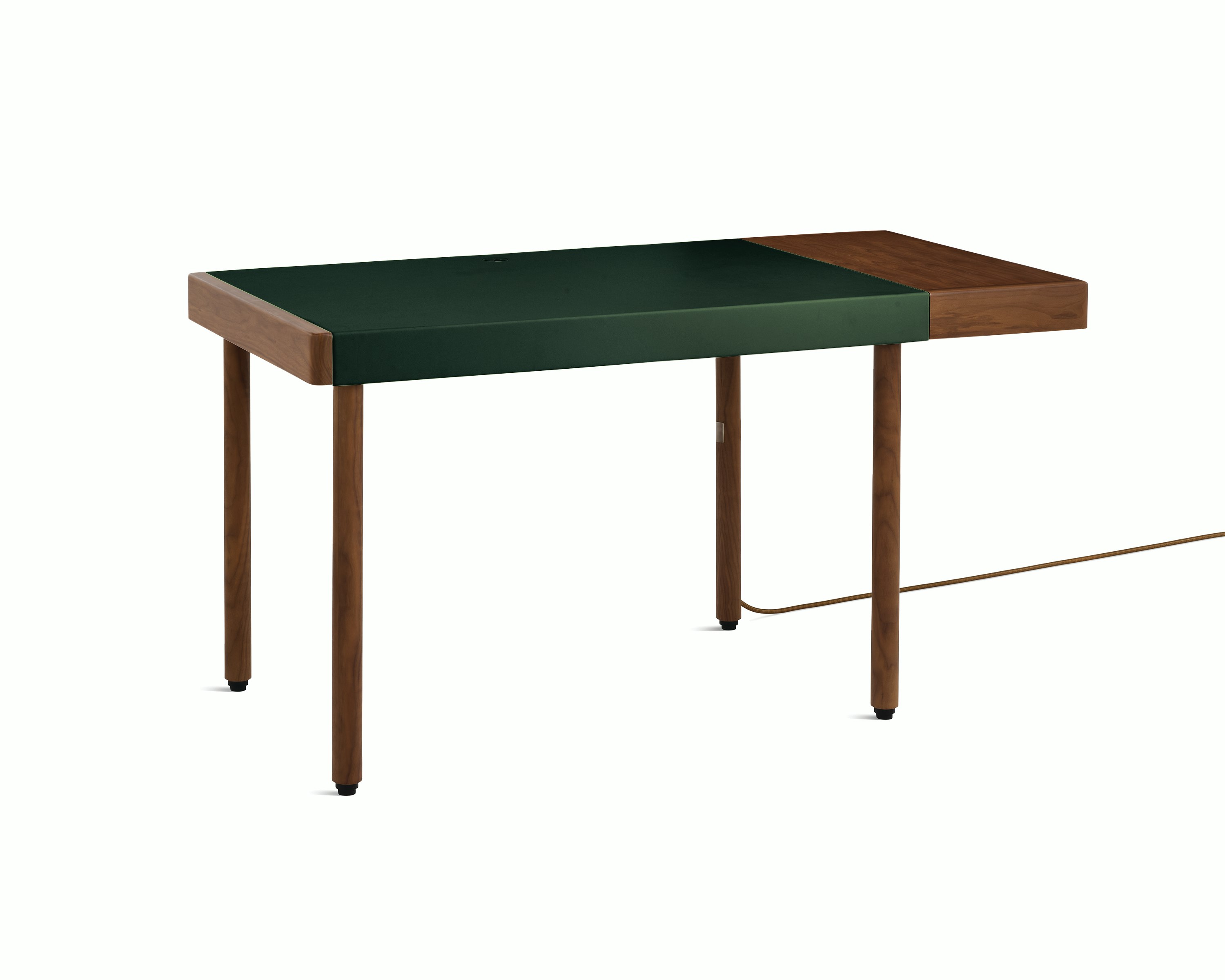 Leatherwrap Sit-to-Stand Desk, 1 Drawer Right