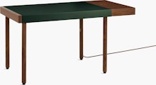 Leatherwrap Sit-to-Stand Desk, Right Drawer