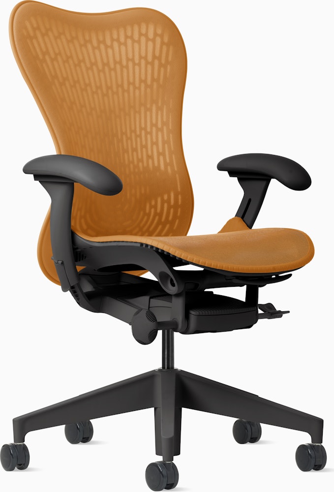 Mirra 2 Chair in Graphite with Ochre Butterfly Suspension