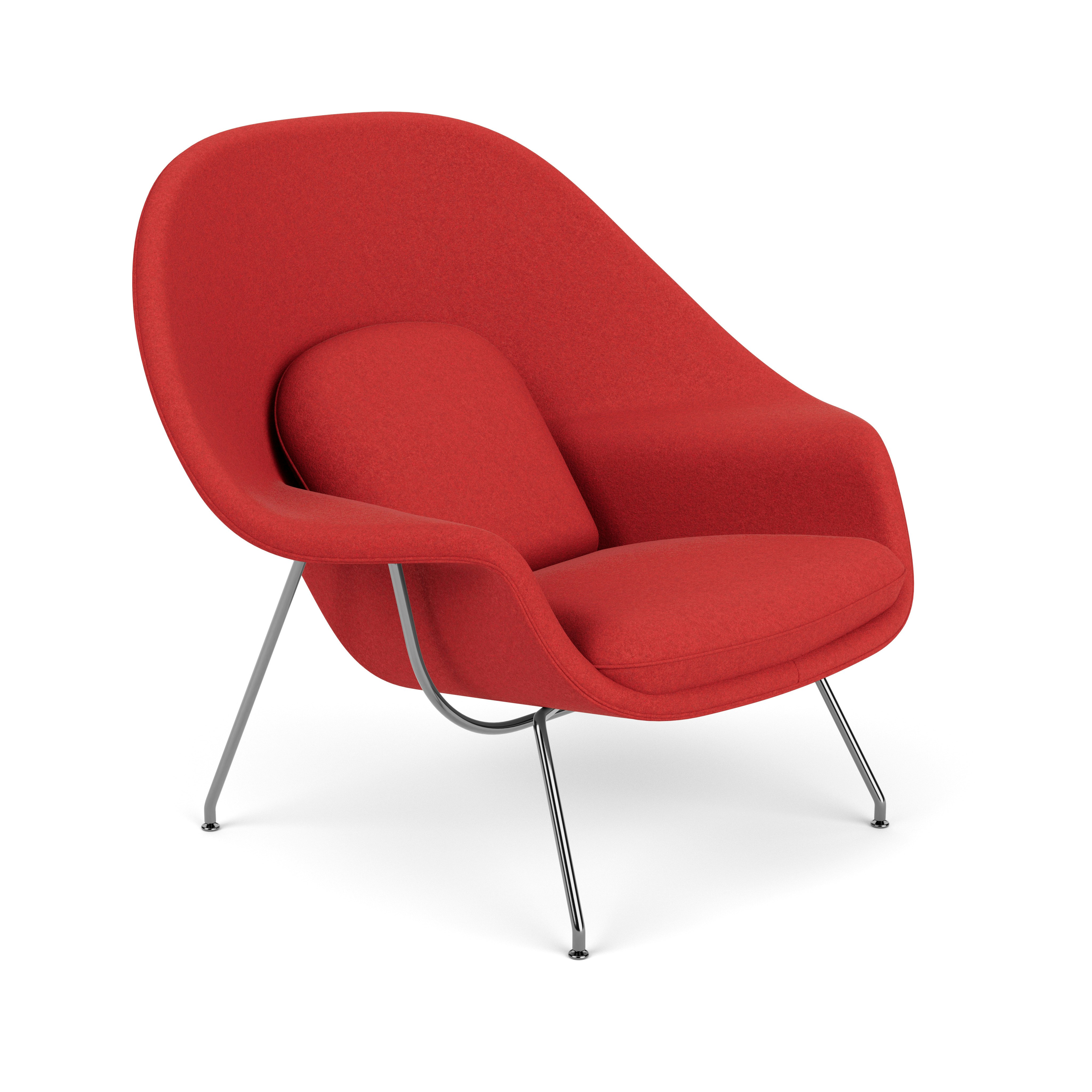 Womb Chair - Standard, Wow Factor, Chili, Polished Chrome