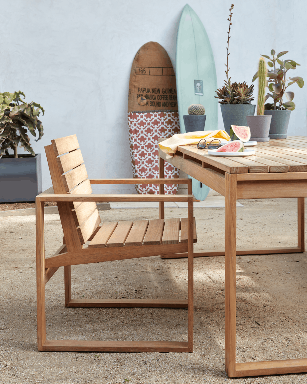 Block Island Dining Armchair and Block Island Dining Table