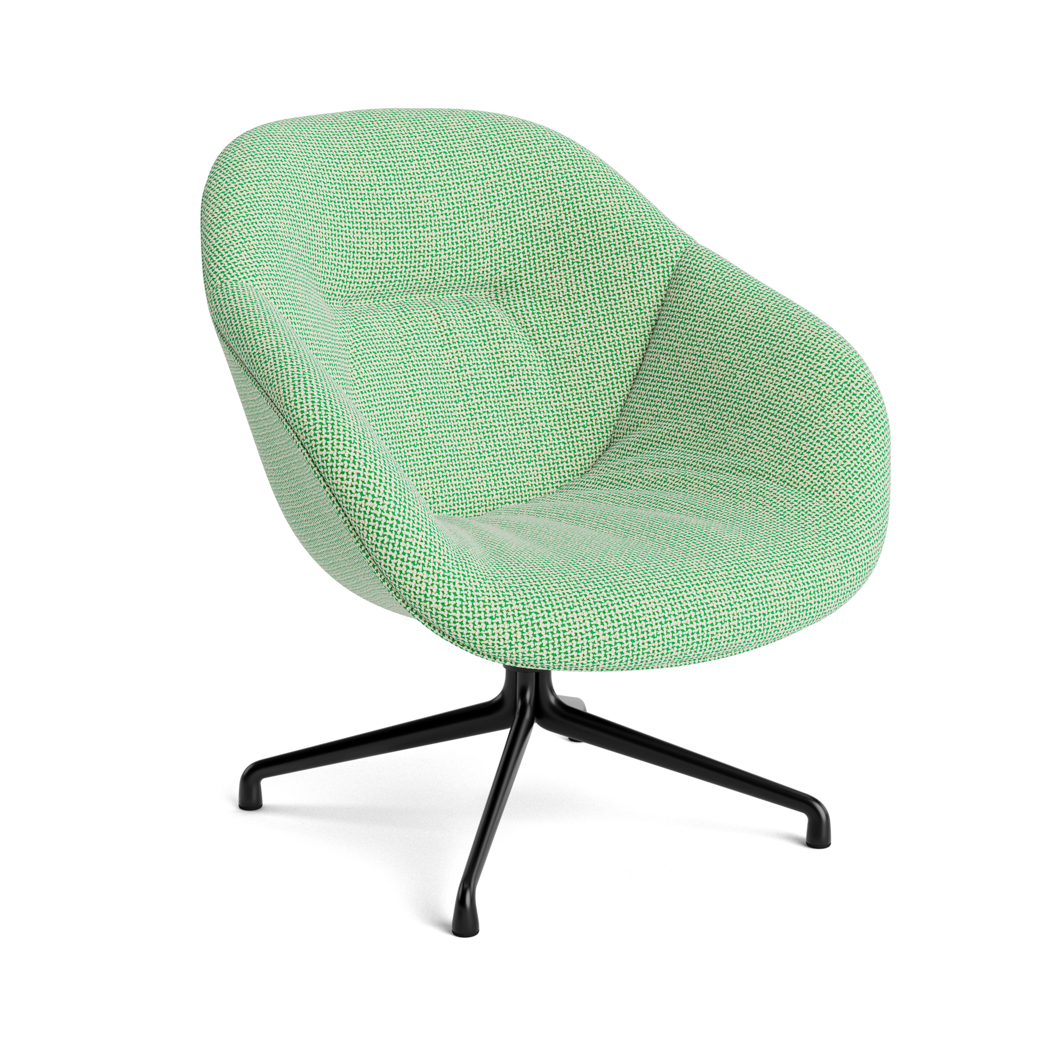 AAL 81 Swivel Chair, Low Back - Soft, Tartaglia, 989 Green White, Black
