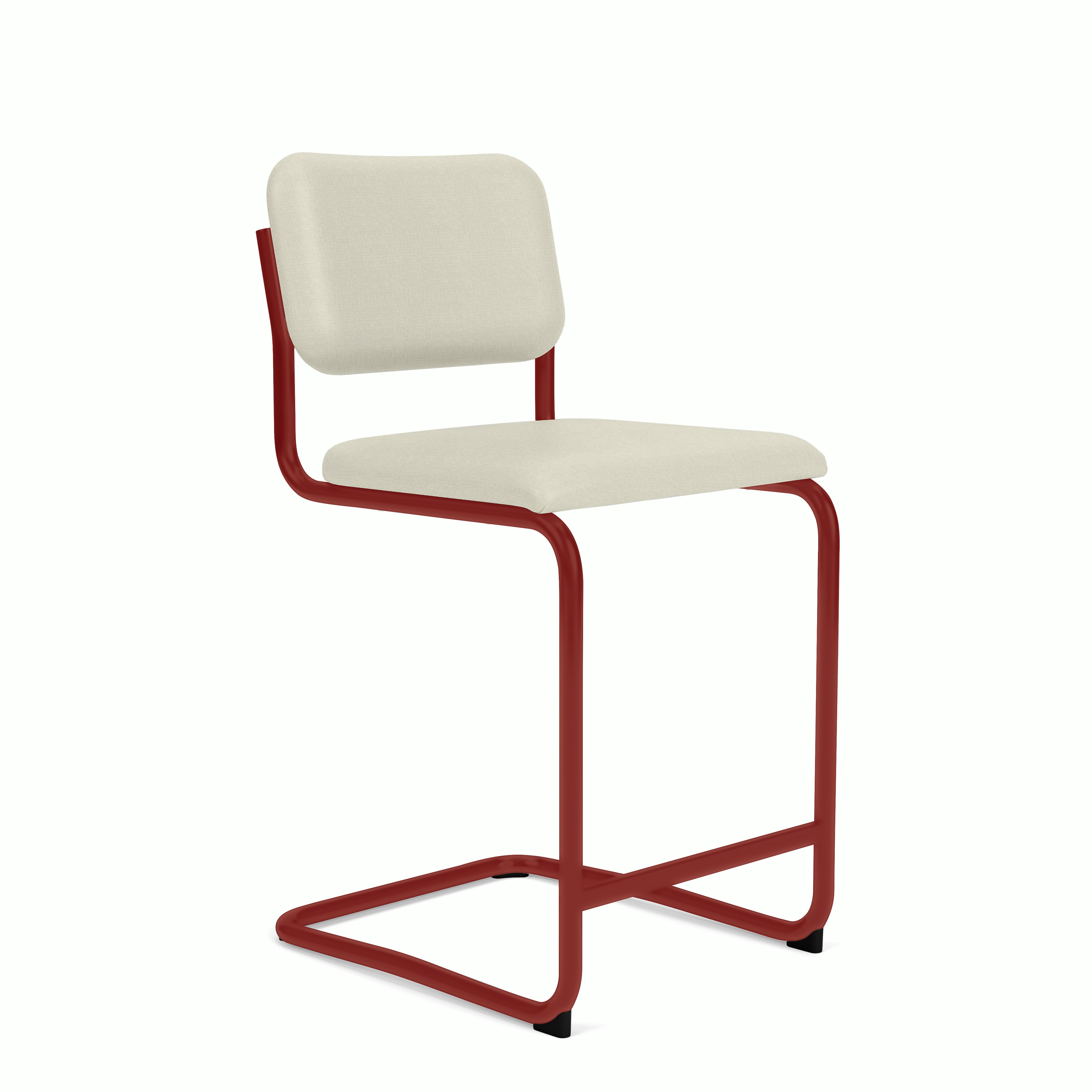 Cesca Upholstered Stool - Counter Height ,  Fully Upholstered,  ,  topos,  fresco,  red frame