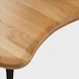 Cyclade Table, edge detail in oak