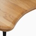 Cyclade Table, edge detail in oak