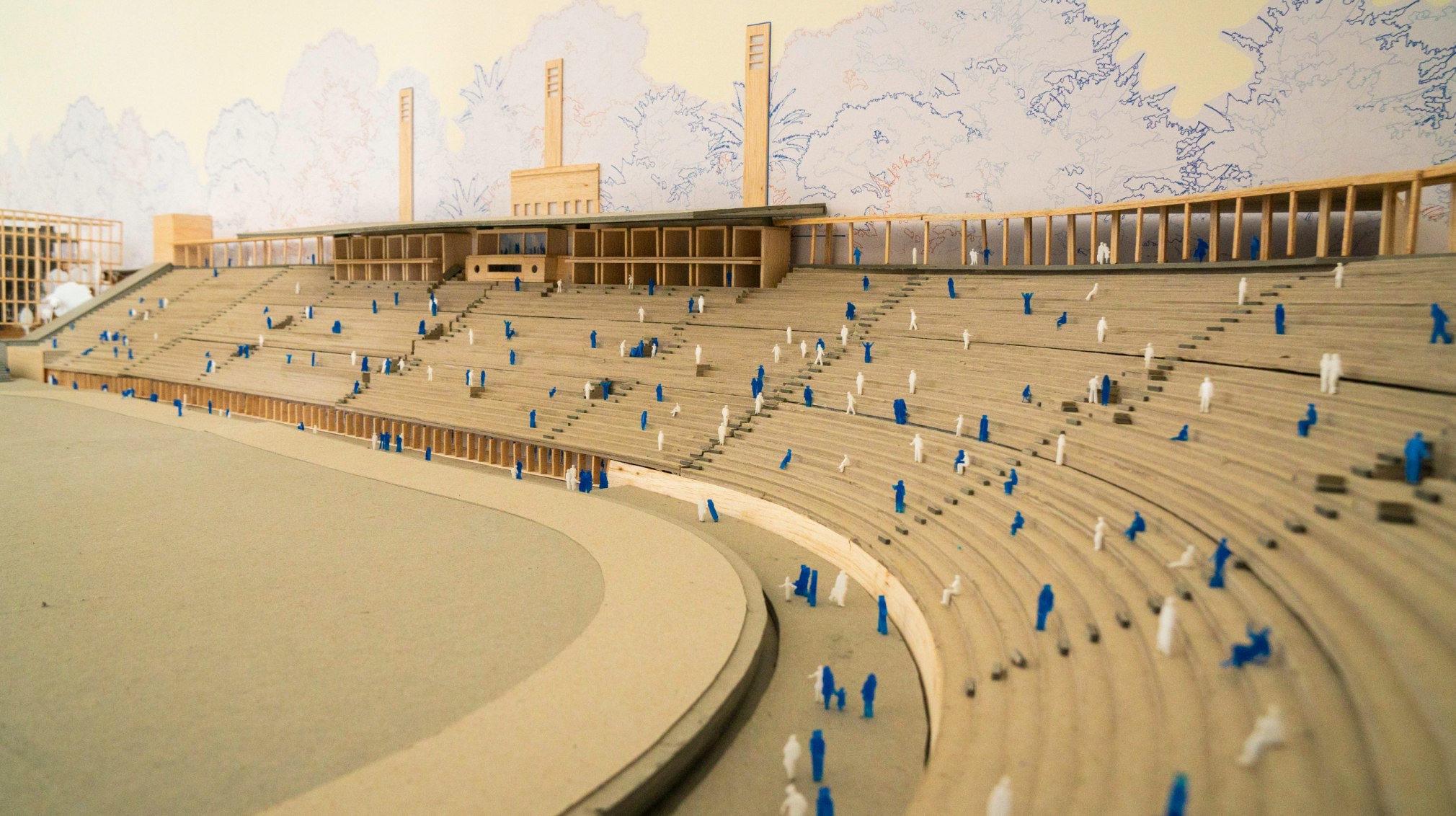A 3D rendering of the stands at Pacaembu Sports Complex Project by RADDAR