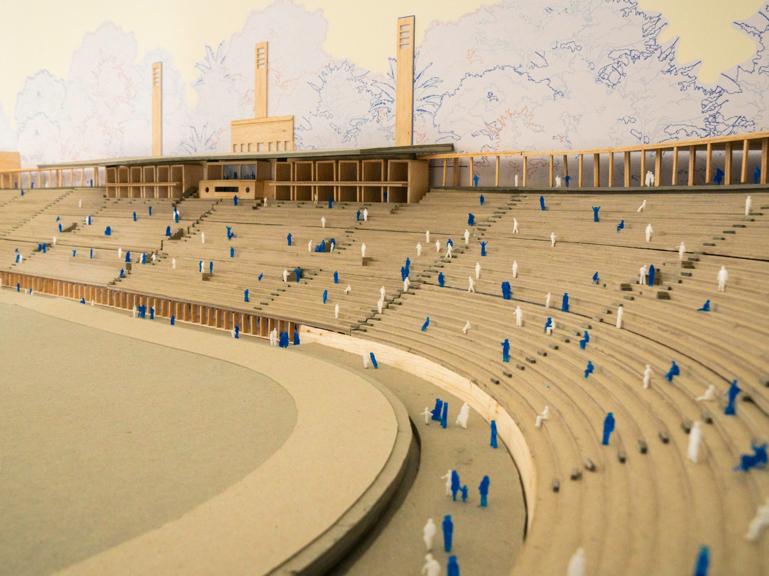 A 3D rendering of the stands at Pacaembu Sports Complex Project by RADDAR