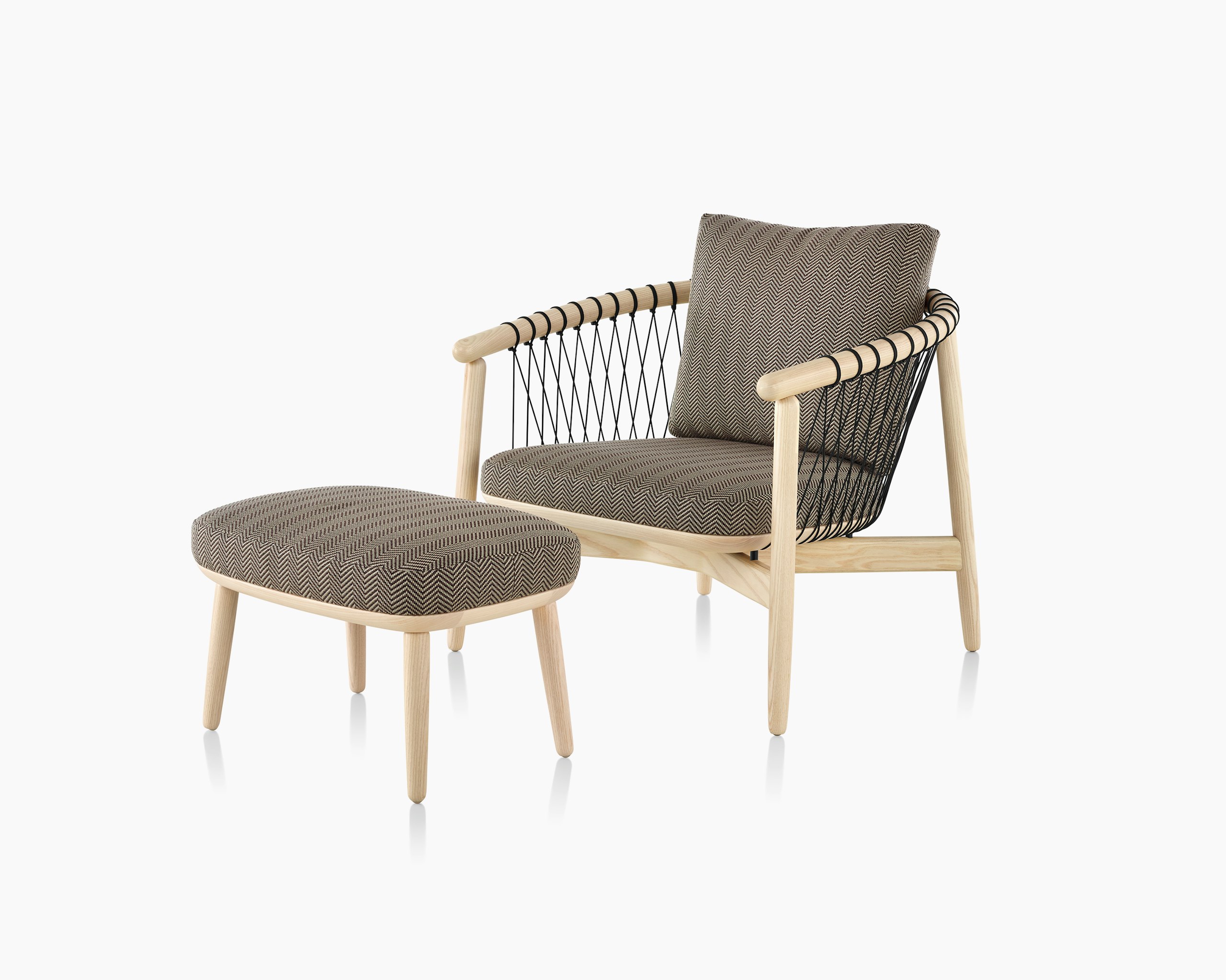 Crosshatch Chair and Ottoman