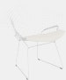 Bertoia Diamond Chair, White, Seat Pad, Hourglass, Air