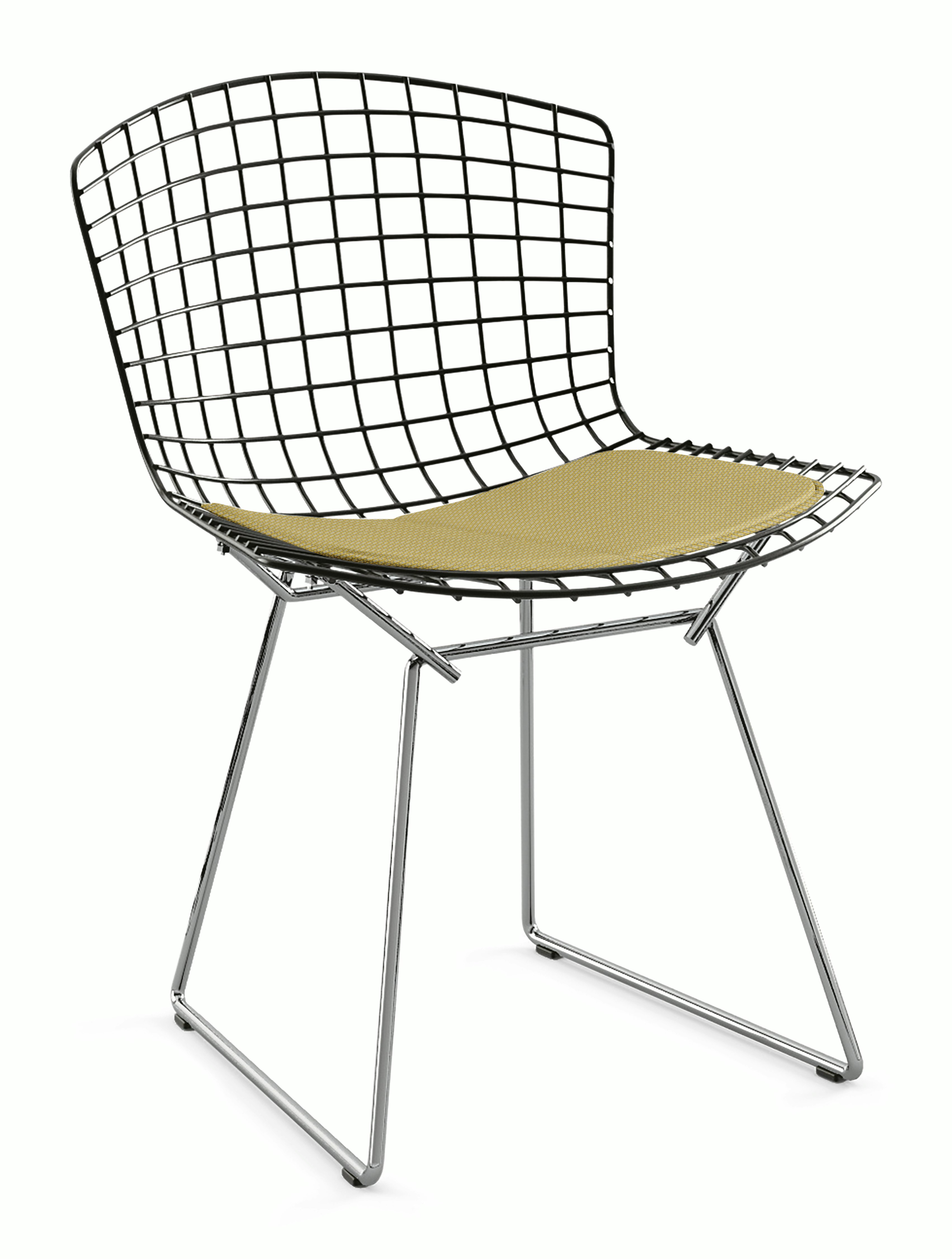 Bertoia Two-Tone Side Chair with Seat Pad