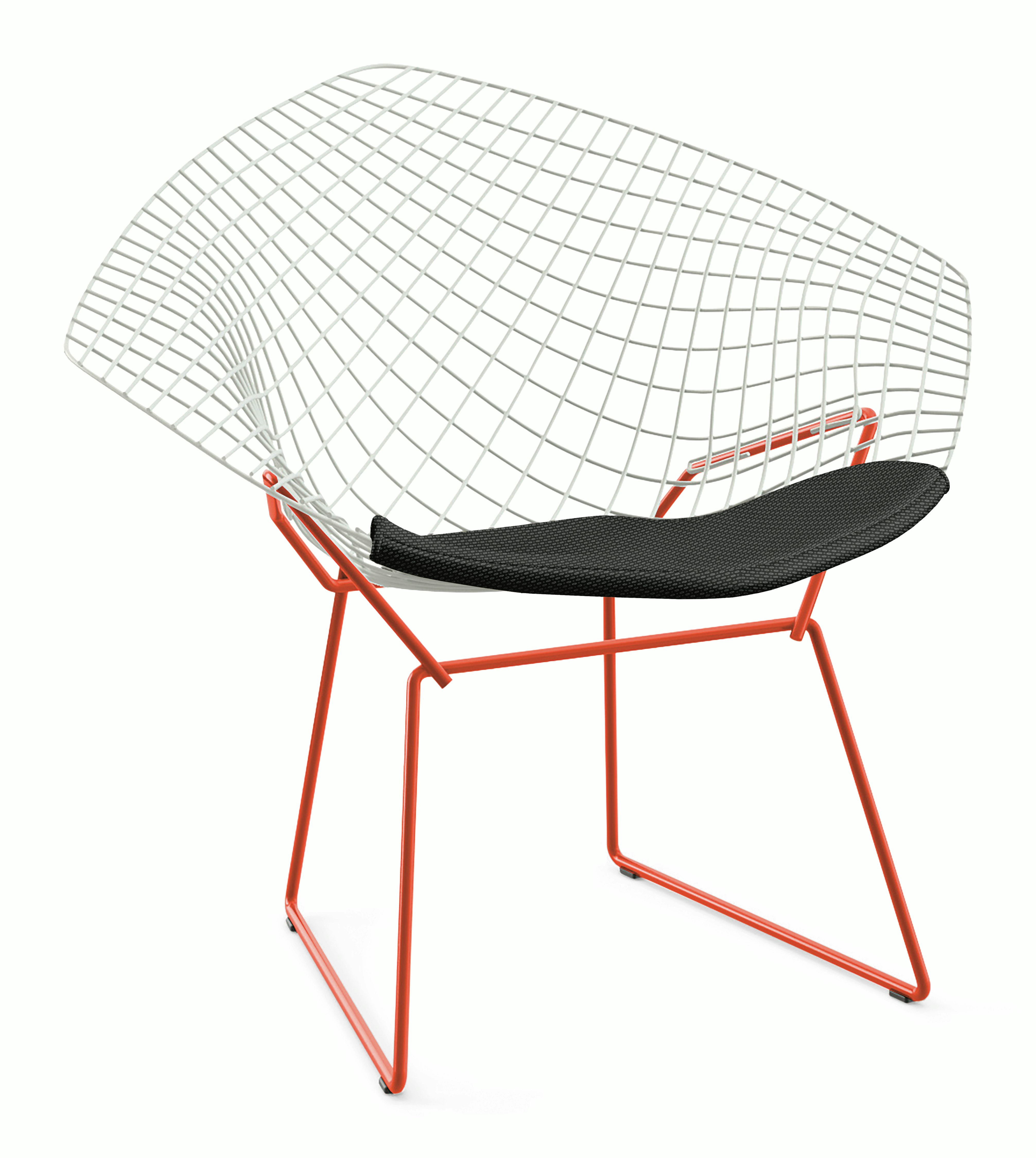 Bertoia Two-Tone Diamond Lounge Chair with Seat Pad