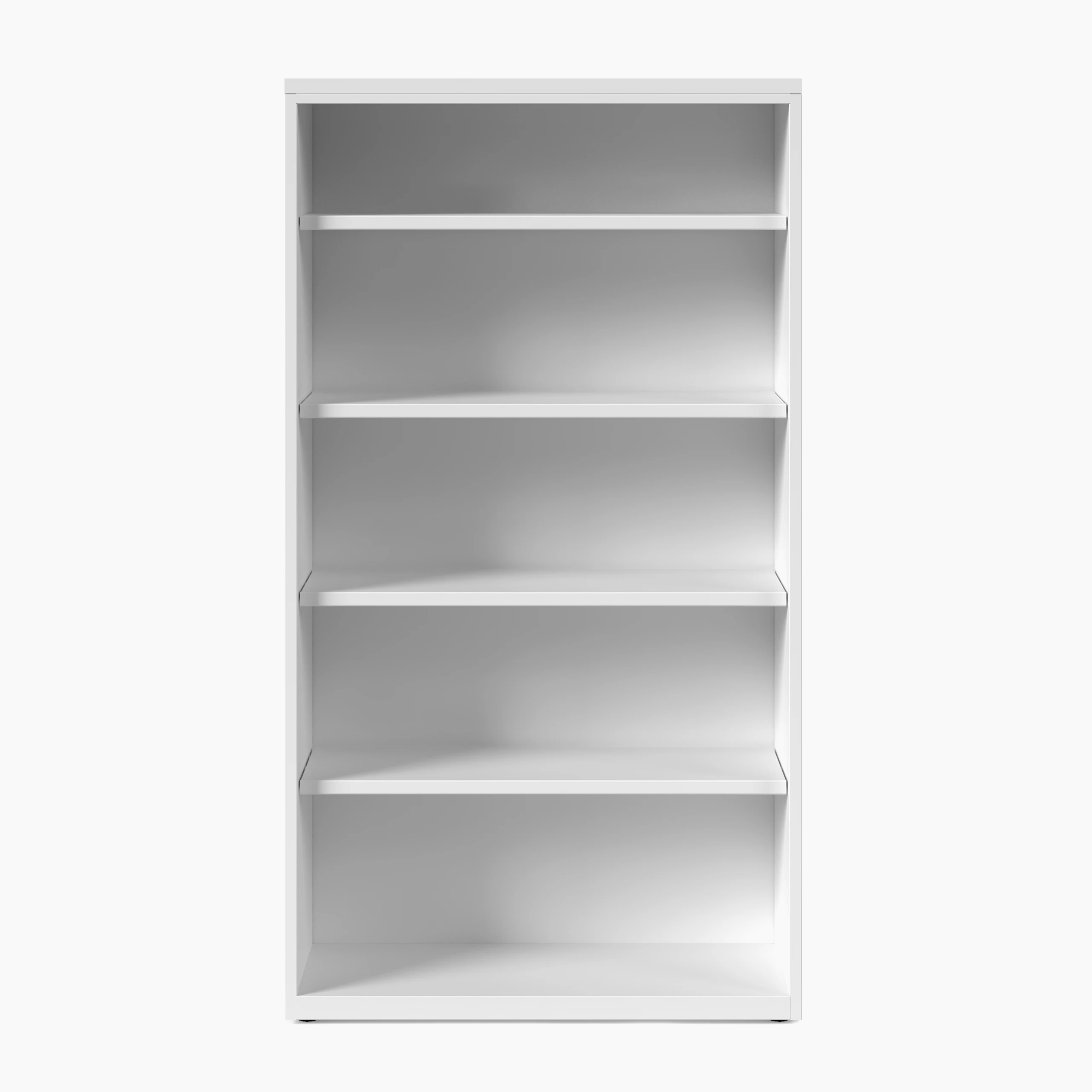 White Series 2 bookcase, viewed from the front.