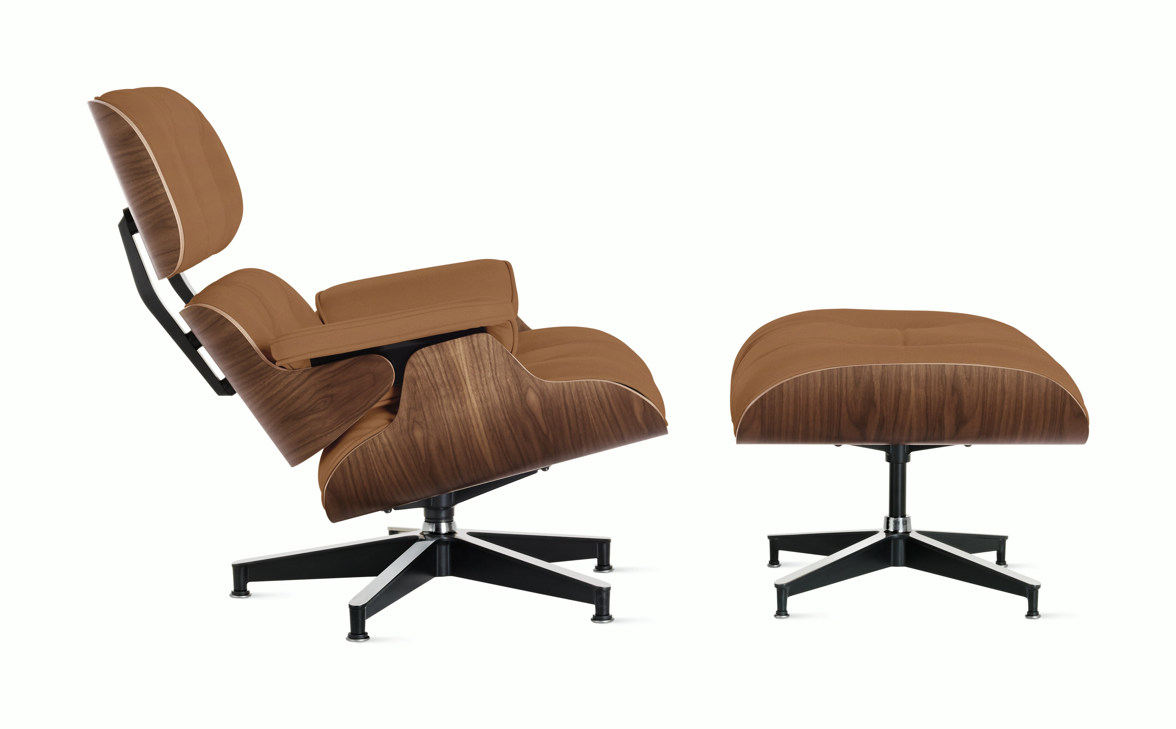Eames Lounge and Ottoman in Prone and Stow leathers