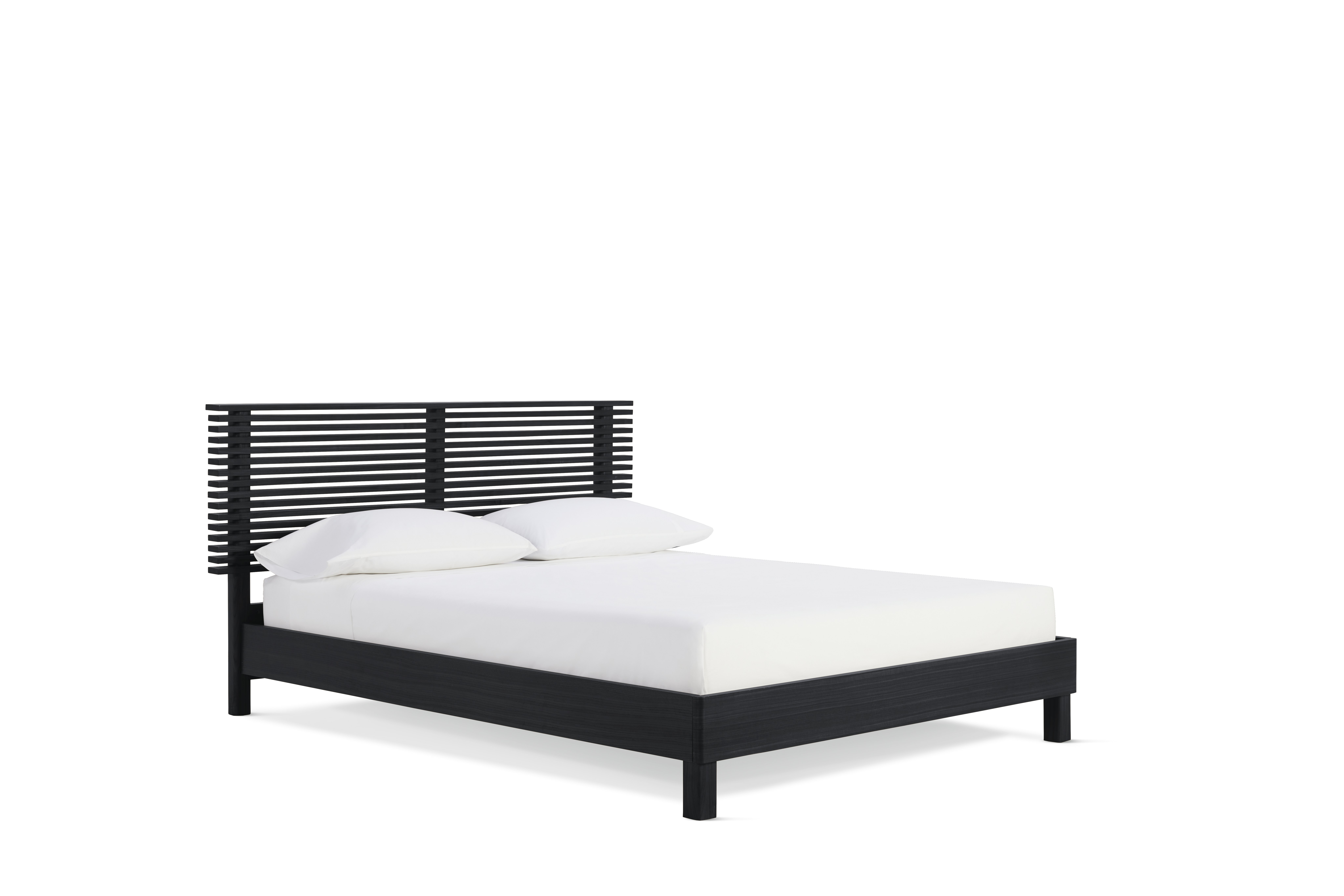 Line Bed - Queen, Black Stained Oak