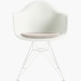 Eames Molded Plastic Armchair with Seat Pad Eames Molded Plastic Armchair with Seat Pad