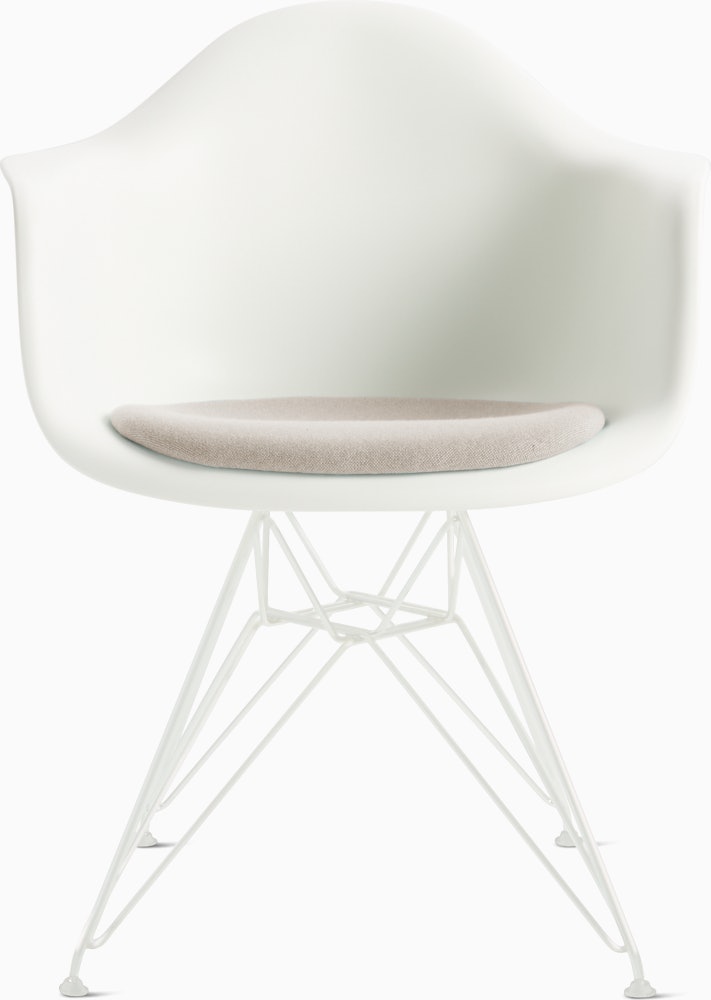 Eames Molded Plastic Armchair with Seat Pad – Herman Miller Eames Molded Plastic Armchair with Seat Pad – Herman Miller