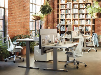 Motia Desk and Sayl Chairs in Loft Office