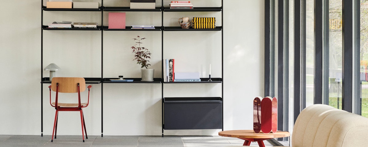 Pier Office Shelving Unit with Result Chair in a home office setting