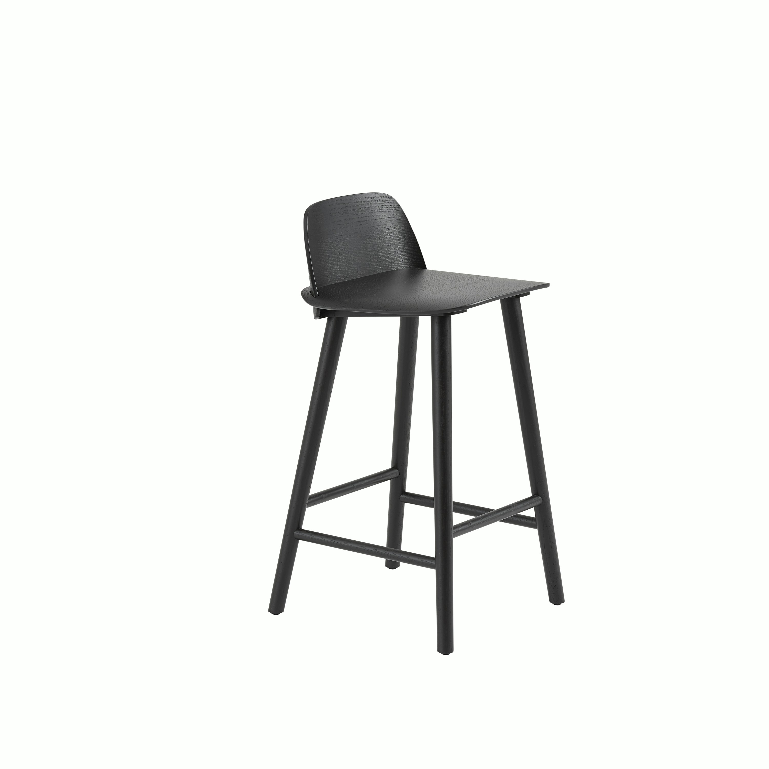 Nerd bar stool h65cm black Muuto 5000x5000 hi res