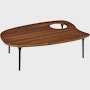 Cyclade Table, Low walnut