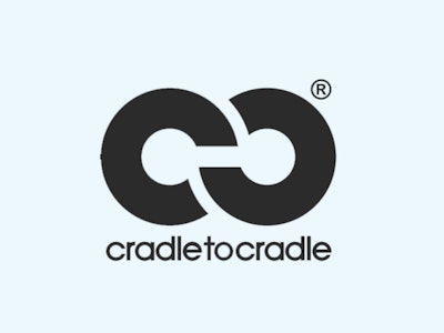 The Cradle to Cradle logo on a light blue colored background.