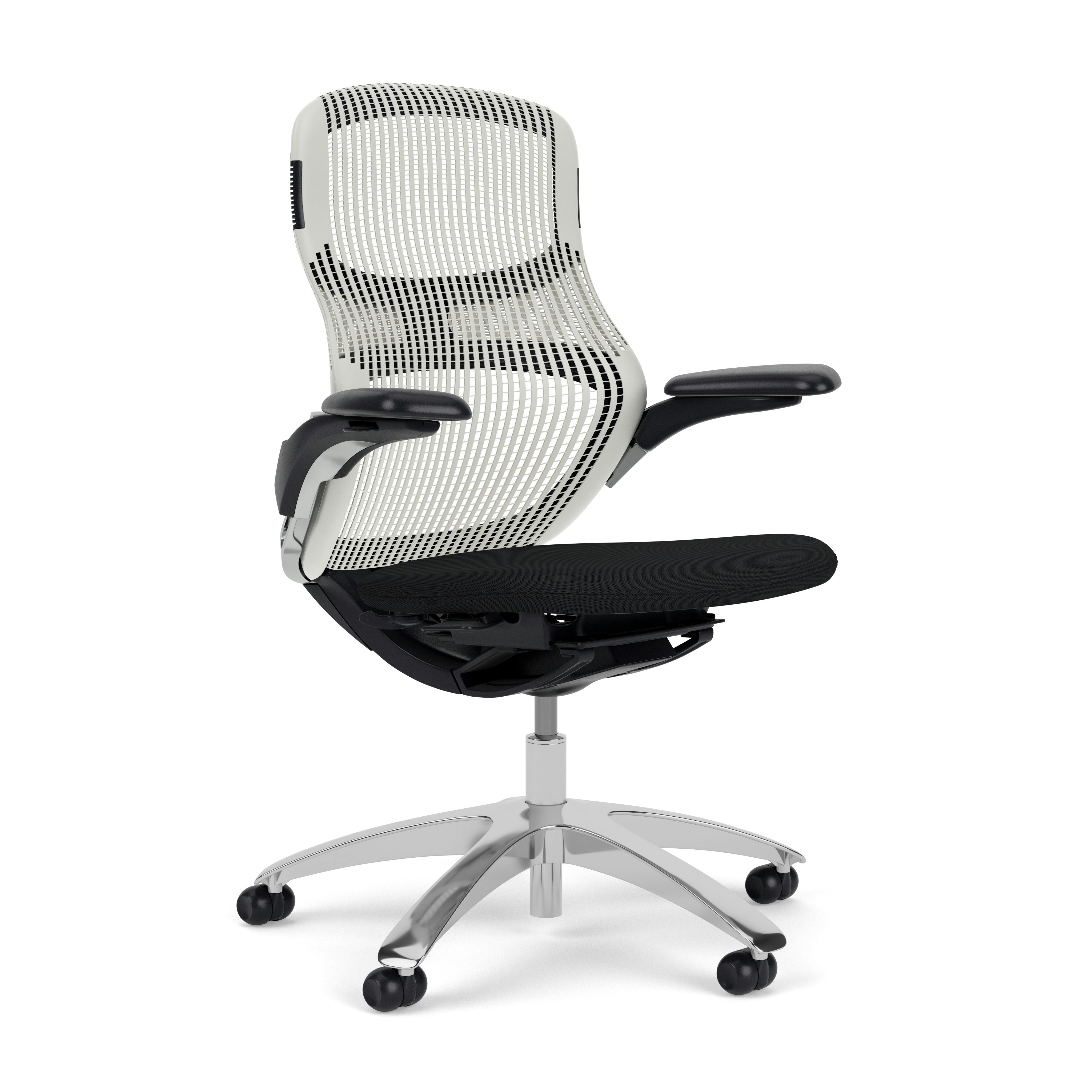 Generation Chair - Dark, High Performance, Meteor, Generation, Onyx, Polished Aluminum, Hard Wheel