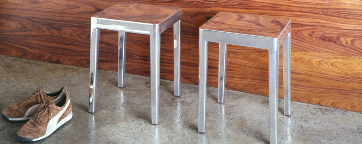 Emeco Stools on a polished concrete floor