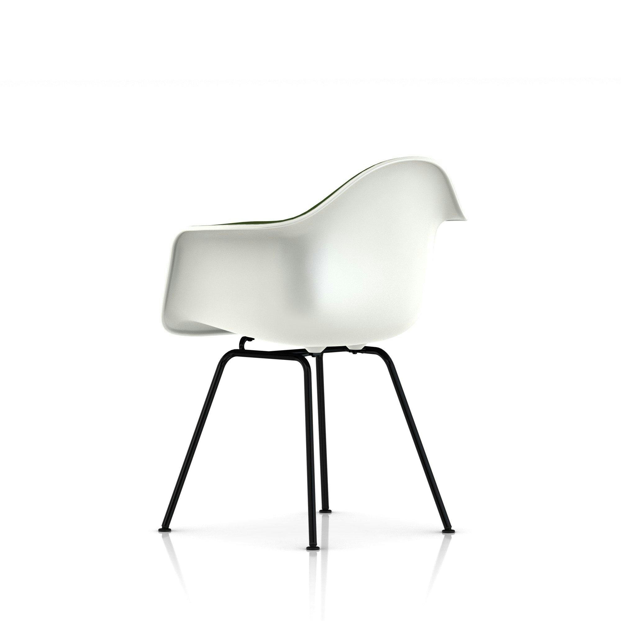 Eames Upholstered Molded Plastic Armchair - 4-Leg Base