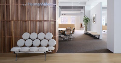 The interior of the Herman Miller showroom at 251 Park Avenue South in New York City